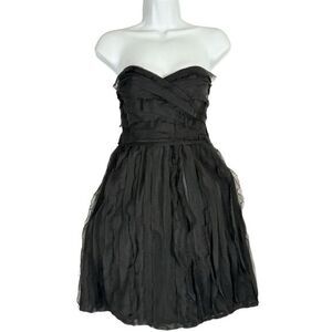 Y2K Diane Von Furstenberg Strapless Silk Dress‎ Size 2 Whimsigoth Grunge Witch